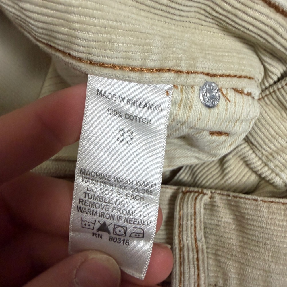 Lucky Brand Mens‎ Corduroy Shorts Tan Beige Cotton Size 33 - Picture 3 of 7